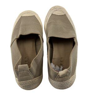 Lauren Ralph Lauren Womens Canvas Espadrilles Size 6.5 Beige Casual Shoes